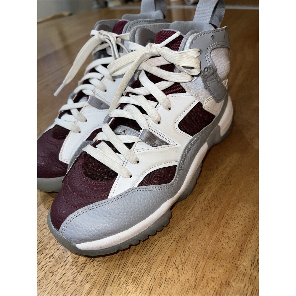 Nike Boys Air Jordan Jumpman Two Trey GS White‎ Cherrywood Red Sneakers Size 4Y - Picture 10 of 15